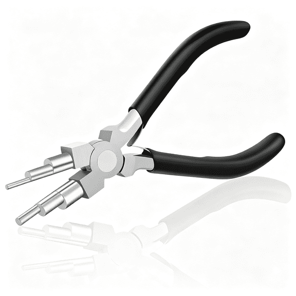 EXLEAF 6" Bail Making Pliers 6 Step,Adjustable Looper Pliers for Jewelry Making,High-Carbon Steel Wire Looping Tool for Earrings Rings and Diy Crafts