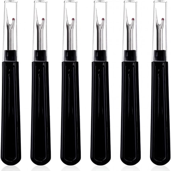 EXLEAF 6 Pcs Seam Ripper Set,Ergonomic Grip Seam Ripper for Sewing Crafting and Removing Hems and Seams