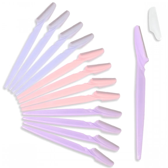 EXLEAF 60 Pcs Eyebrow Razor and Face Razor for Women and Men, Eyebrow Hair Trimmer and Shaver with Protective Cover, Dermaplane Razor for Women, Safe and Newbie Friendly