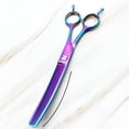 thumbnail image 1 of EXLEAF 7 Inches Curved Thinning Scissors, Dog Grooming Scissors for Home Use, Stainless Steel Pet Beauty Tools and Accessories, 1 of 7