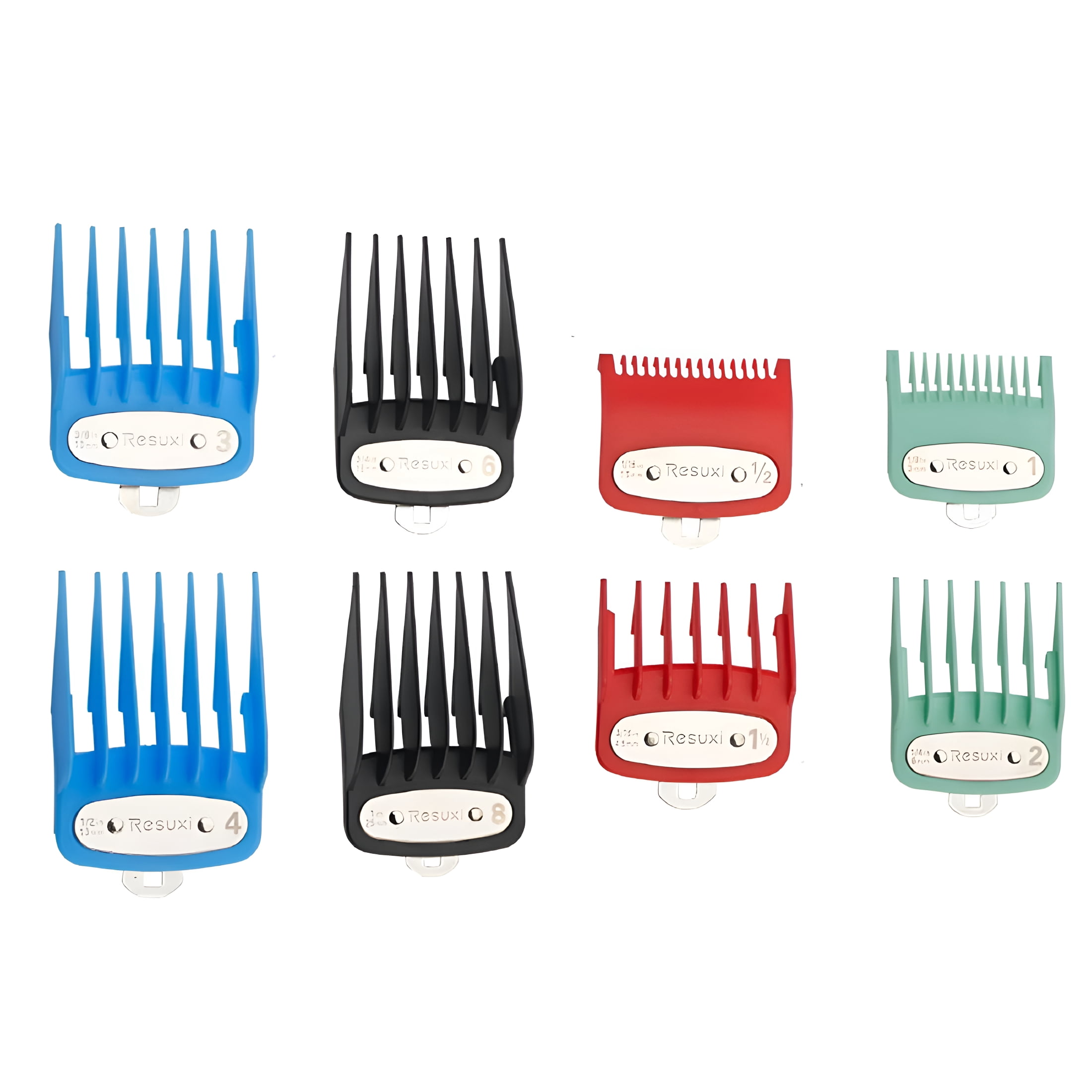 Clipper Guard Sticker EXLEAF 8 Pack Clipper Guards Cutting Guides with Metal Clip/Color Coded ...