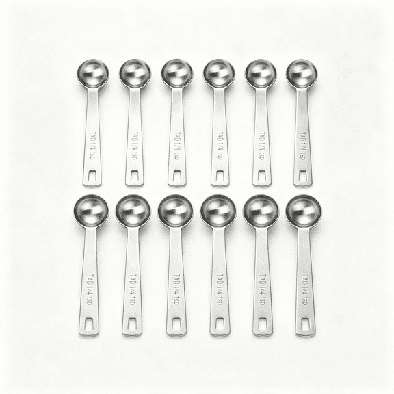 EXLEAF 8 Pcs 1/4 Teaspoon (1/4 Tsp | 1.25 Ml | 1.25 Cc) Single Measuring Spoon, Stainless Steel 1/4 Tsp Small Measuring Spoon Mini Measuring Spoons Stainless Steel Mini Measuring Spoons Tsp