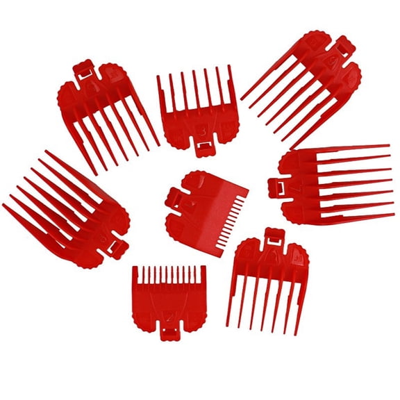 EXLEAF 8 Pcs Hair Clipper Combs Guides,Clippers Guards Replacement Guards Set 1/16"To 1"Fits Most Size Clippers/Trimmers,Barber Accessories