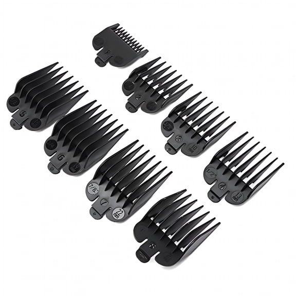 EXLEAF 8Pcs Universal Hair Clipper Cutting Limit Comb Guide Attachment Replacement Tool