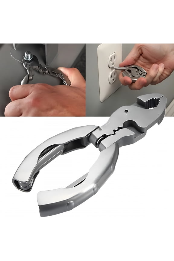 9-In-1 Multifunctional Pocket Tool | Mini Keychain Pliers with Screwdrivers,Cutter,Stripper,Crimper and Bottle Opener | Lightweight Compact Edc Gear