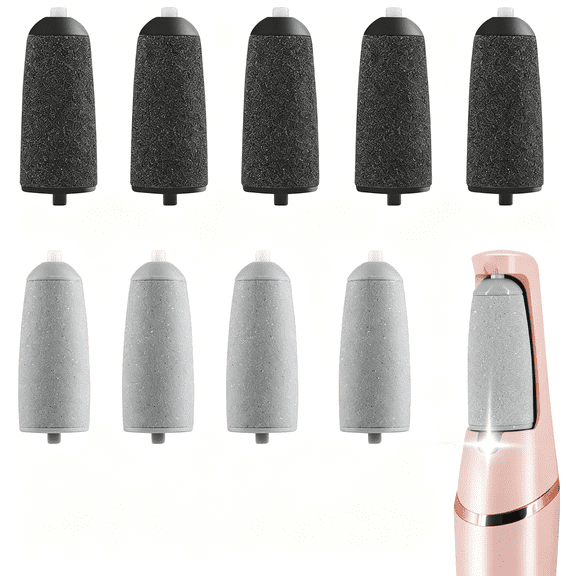 EXLEAF 9 Pack Pedicures Replacement Heads for Electric Foot File,Replacement Roller Head for Foot Care (Pedicure Tool Not Included)