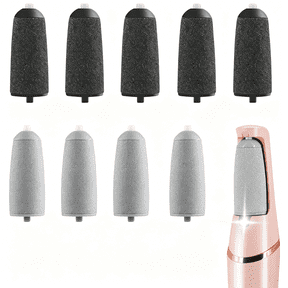 EXLEAF 9 Pack Replacement Roller Heads for Electric Foot File, Micro-Diamond Callus Remover, Waterproof Pedicure Refills