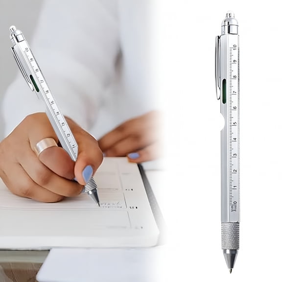 EXLEAF 9 in 1 Multitool Pen with Led Light,Phillips Screwdrivers,Level,Ruler,Bottle Opener,Unique Tech Tool Pen for Boyfriend Husband Friends Grandpa