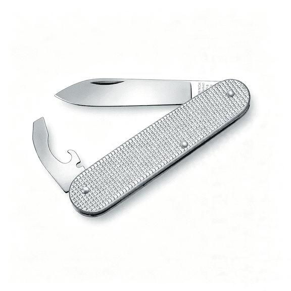 EXLEAF Army, 5 Function Pocket Knife, Silver | Made Edc Tool Features a Large Blade, Screwdriver, and Bottle Opener with Slim, Durable High-Grade Scales