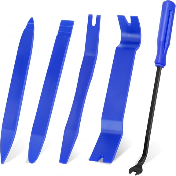 EXLEAF Auto Trim Removal Tool Set,5Pcs Plastic Pry Tool Kit,Auto Trim Tool,Prying Tool,Car Door Panel Clip Removal Tool,Fasteners Remover