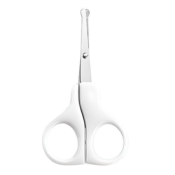 EXLEAF Baby Nail Clippers, Baby Nail Scissors with Safety Rounded Tip, Newborn Fingernail Clippers, Anti-Pinch Design for Infant Care, White