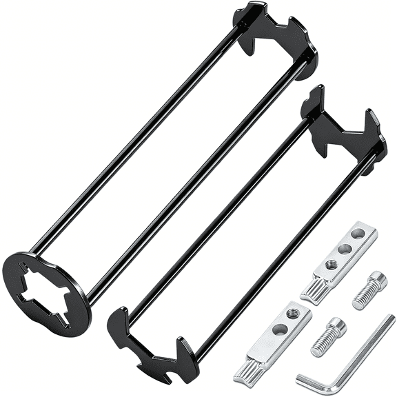 EXLEAF Basin Wrench and Broken Pipe Extractor Tool Set,7 Sizes Faucet Tool Four-Jaw Hex Spanner Universal Plumbers Tool for Tight Spaces,Extractor Tool for 1/2" to 1" Damaged Faucet Bolts