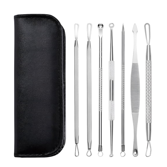 EXLEAF Blackhead Remover Pimple Tool Comedone Zit Extractor Kit for Nose Facial Pore Extraction Popping Needle