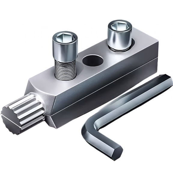 EXLEAF Broken Pipe Extractor Tool with Hex Wrench, Damaged Faucet Remover for Stripped Screw Thread and Bolt Extraction, Tool Steel Water Pipe Screw Removal Tool, Silver 2.8 x 0.63 Inch