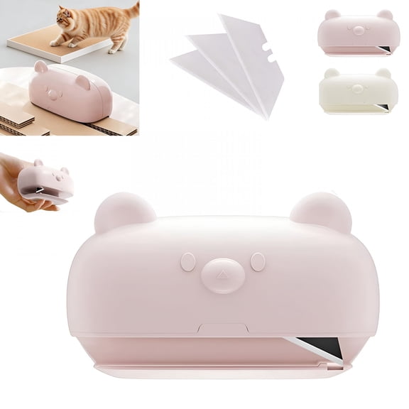 EXLEAF Cardboard Stripper Tool - Cardboard Cutter for Cat Scratchers, Built-in Blade, Handheld DIY Cutting Tool, Ergonomic Safety Design, from Box to Scratcher in Minutes, for Cat Lovers