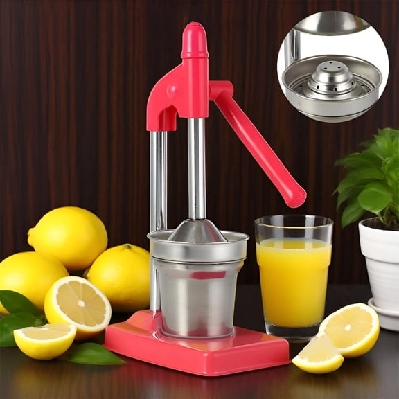 EXLEAF Cast Iron Juicer Hand Press,Stainless Steel Manual Juicer Lemon Squeezer,Heavy Duty Countertop Lime Citrus Crush Machine for Fresh Lemonade Orange Juice for Home and Kitchen