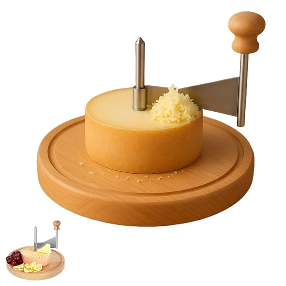 EXLEAF Cheese Curler Flower Maker Wheel Slicer with Lid - Stainless Steel Cheese Shaver & Cutter for Girolle,Multifunctional Manual Rotating Cheese Cutter,for Hard Cheese & Chocolate