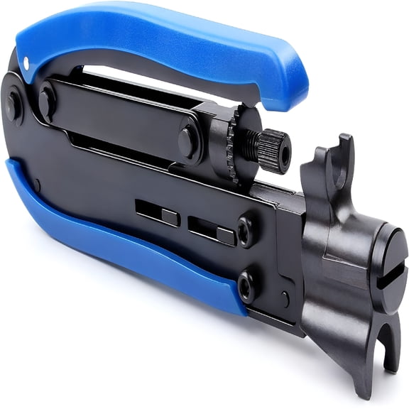 EXLEAF Coax Compression Tool,Coax Cable Crimper for Rg6,Rg11 and Rg59 Cable F-Connectors