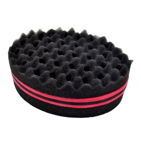EXLEAF Curly Hair Sponge Brush for Afro Curls and Dreadlocks, Dual Texture Scalp Massager for Hair Growth