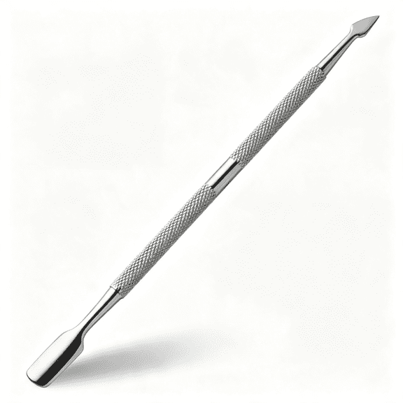 EXLEAF Cuticle Pusher Style 113 - Dual Ended Stainless Steel Tool | Style 113 - Dual-Ended Stainless Steel Pusher with Serrated Grip. Every Stage of Cuticle Prep, One Refined Instrument.