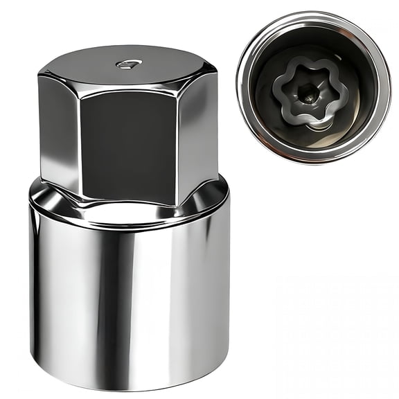 EXLEAF D-Type Wheel Lock Key, Lock Nut Removal Tool, Universal Wheel Lock Key, Lugnut Key - Professional Anti-Theft Heavy-Duty Steel Locking Nut Key for Secure Wheel Installation & Removal (Silver)