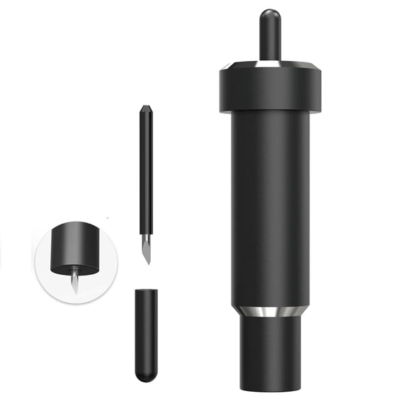 EXLEAF Deep Point Blade + Deep Cut Housing, Cut Materials Up to 1.5Mm Thickness, for Crafts, Compatible with Cricut Maker and Explore Machines,Black