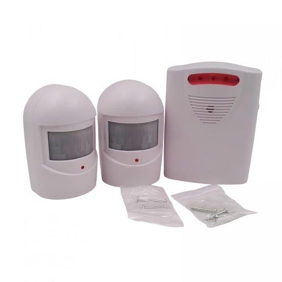 EXLEAF Driveway Alarm Wireless Outside,Motion Sensor Alarm 1000ft/300m Range Extra Loud Chimes Security Alarm System with 1 Receiver 2 Weatherproof Infrared Sensors Protect Property