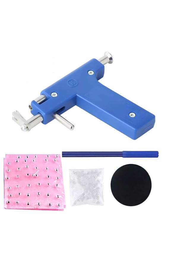 Ear Piercing Gun Kit Disinfect- Safety Earring Piercer Machine Studs Nose Clip Body Jewelry No Pain Stud Piercing Tool Ear Piercing Kit