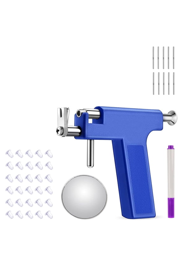 Ear Piercing Gun Kit,Professional Ear Nose Self Piercing Tool,Earring Piercer with Hypoallergenicear Piercing Needle Kit for Salon Home Use