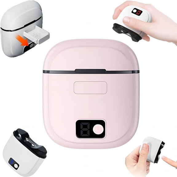 EXLEAF Electric Nail Clippers for Seniors Thick Toenails, Electric Toenail Clippers with Led Light, Polishing And Storage Box, Upgraded Automatic Nail Trimmer for Adults (Pink)