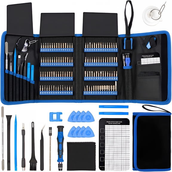 EXLEAF Electronics Precision Screwdriver Sets 142-Piece with 120 Bits Magnetic Repair Tool Kit for Iphone,Macbook,Computer,Laptop,Pc,Tablet,Ps4,Xbox,Nintendo,Game Console