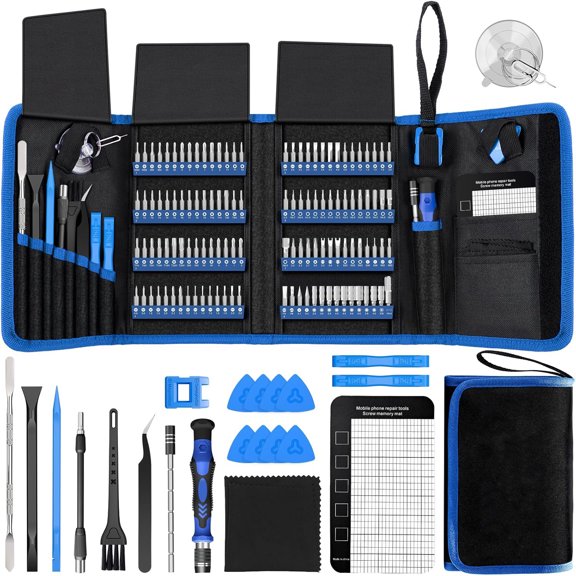 EXLEAF Electronics Precision Screwdriver Sets 142-Piece with 120 Bits Magnetic Repair Tool Kit for Iphone,Macbook,Computer,Laptop,Pc,Tablet Xbox Game Console