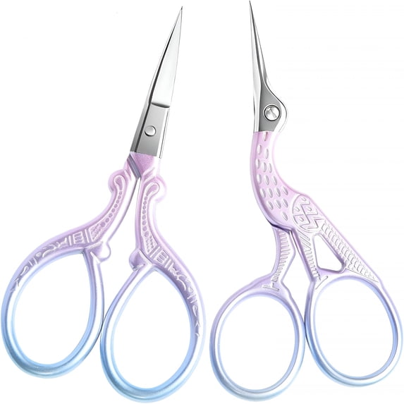 EXLEAF Embroidery Scissors 2 Pcs Small Sewing Scissors Sharp Stainless Steel 3.6 Inches for Artwork, Crochet, Needlework, Threading, Pink
