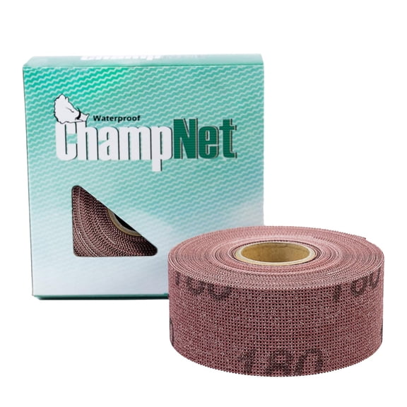 EXLEAF Emery Cloth Roll Grit 180 Plumbers Sanding Cloth,1.5" X 10 Yards Open Mesh Double Side Aluminum Oxide Sandpaper Rolls Ideal for Clean Copper Pipe,Remove Metal Burrs,Wood Lathe Projects