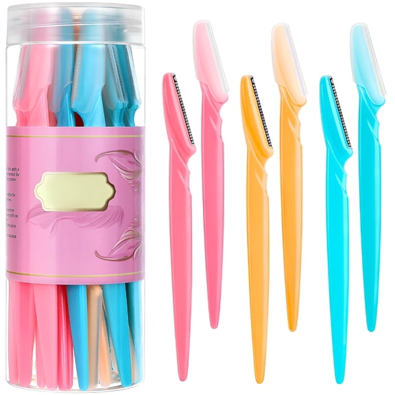 EXLEAF Eyebrow Razors, Gentle Eyebrow Trimmers with Protective Cover, Multipurpose Exfoliating Dermaplaning Tool, Eyebrow Razors for Women