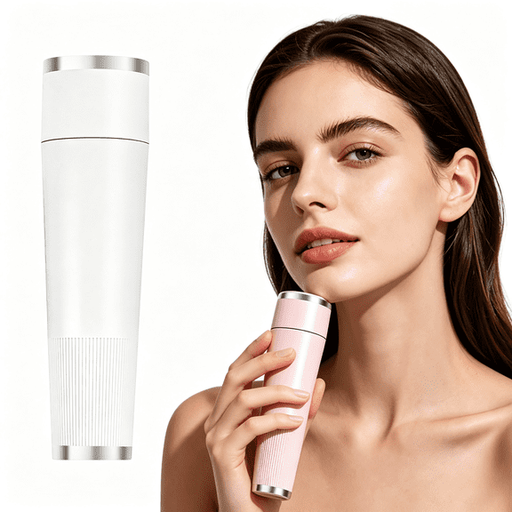 EXLEAF Facial Hair Remover,Hormonal Hair Remover Pro,Gentle Micro Trimming with Led Light,Portable Design,Painless Electric Face Razor for Coarse Hair(White)