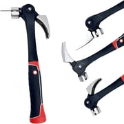 EXLEAF Forged Steel Claw Hammer with Magnetic Nail Starter&Shock-Absorbing Grip-Heavy Duty Framing,Carpentry,And Diy Tool