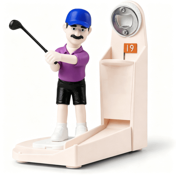 EXLEAF Golf Bottle Opener Game,Beer Cap Launcher Drinking Game with Score Board,Fun Bar Accessories for Home,Man Cave Decor,Party Games for Adults,Golf Lover Gifts for Men