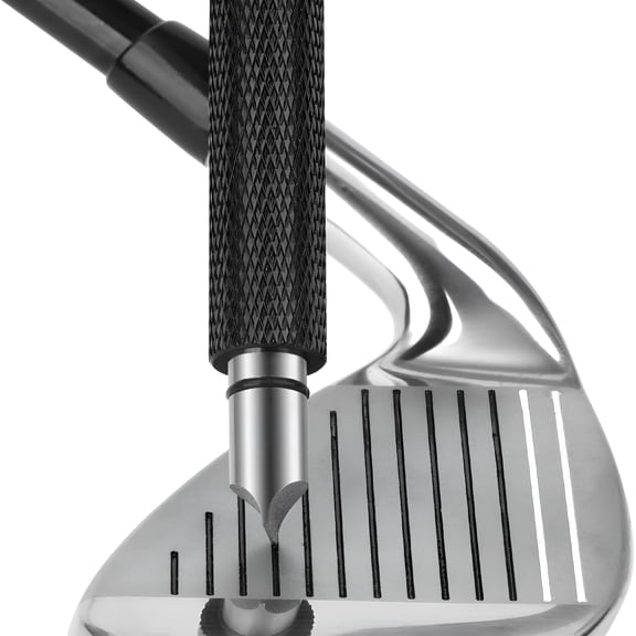 EXLEAF Golf Club Groove Sharpener,Re-Grooving Tool and Cleaner for Wedges&Irons-Generate Optimal Backspin-Suitable for U&V-Grooves