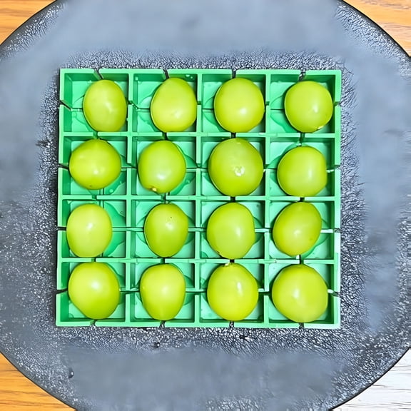 EXLEAF Grape Cutter for Kids | Half Or Quarter Grape Slicer | 16-Piece Fruit&Tomato Cutter | Dishwasher Safe Food Grade Material | Salad Prep Container