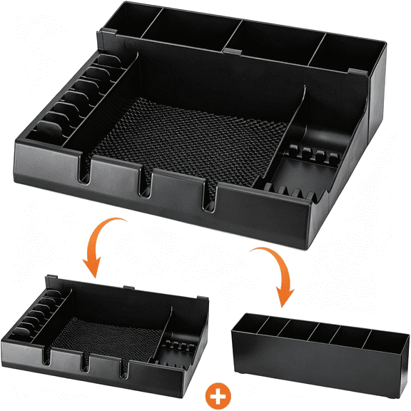 EXLEAF Hair Salon Styling Tools Organizer with Anti-Slip Mat,Detachable Multifunctional Stylist Tool Tray Organizer for Hair Brush,Combs,Clips,Scissor,Shaver,Clippers,Trimmers & Other Tools