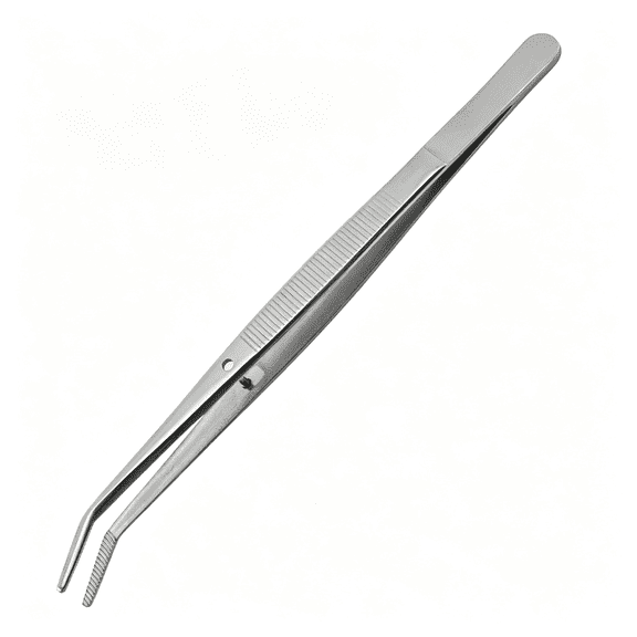 EXLEAF Heavy Duty 6 inches Tweezers Curved Tips All-purpose Forceps Professional Tweezers Tongs and Comfortable Ridged Handle for Crafting Repairing General Purpose