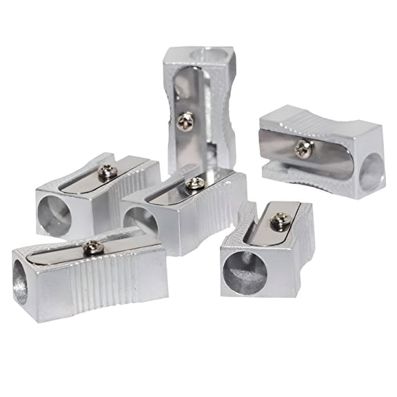 EXLEAF Heavy Duty Manual Pencil Sharpener, All-Metal Aluminum Alloy Carpenter Pencil Sharpener with Ultra-Sharp Blade, Portable Desktop Sharpening Tool for Classroom, Office, and Sketching