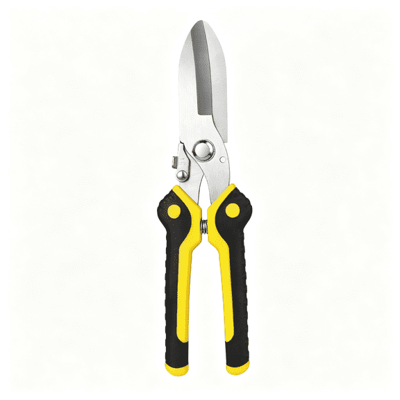 EXLEAF Heavy Duty Scissors All Purpose,Utility Carpet Cutter for Leather,Cardboard&Daily Household Use,Yellow Scissors All Purpose Heavy Duty