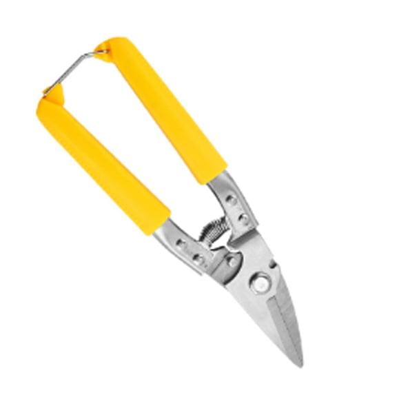 EXLEAF Heavy-Duty Tin Snips, Straight Metal Cutter for Sheet Metal and Aluminum, Ergonomic Aviation Snips with Safety Lock for DIY Projects, Home Repairs, and Crafting