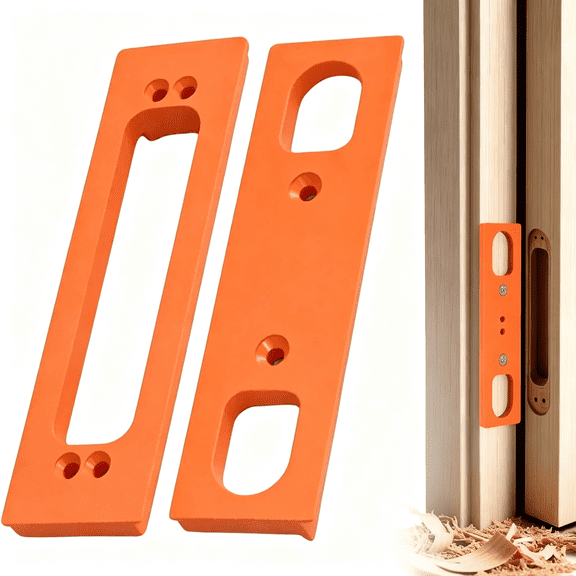 EXLEAF Hidden Door Hinge Jig,7" Concealed Hinge Slotting Template,Abs Construction with Anti-Deformation Design,Reusable 7" Hinge Template. Package Includes Templates and Milling Cutter.