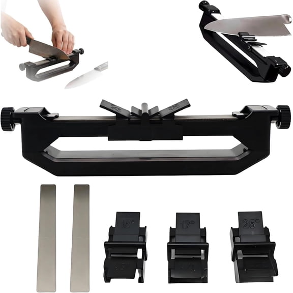 EXLEAF Knife Sharpener, Portable Precision w-icked e-dge Knife Sharpener, v-enture o-pickly Sharpening Tool with 15/17/25 Adjustable Angles, Multi-Purpose Sharpening