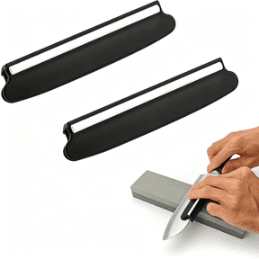 EXLEAF Knife Sharpening Angle Guide for Whetstone, 2 Pack 15 Knife Angle Guide with Ceramic Glide, Non-Slip Blade Guide for Sharpening Stone, Kitchen Knife Sharpener Angle Guide Tool