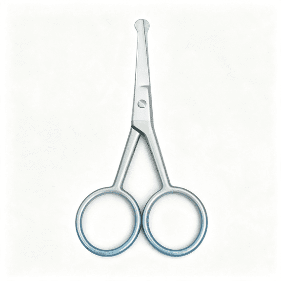 EXLEAF Manicure Rounded Tip Scissors Multi-Purpose Beauty Grooming Shears | Stainless Steel Cuticle Pedicure Beauty Grooming Shears for Nail,Eyebrow,Eyelash,Dry Skin,Nose Hair