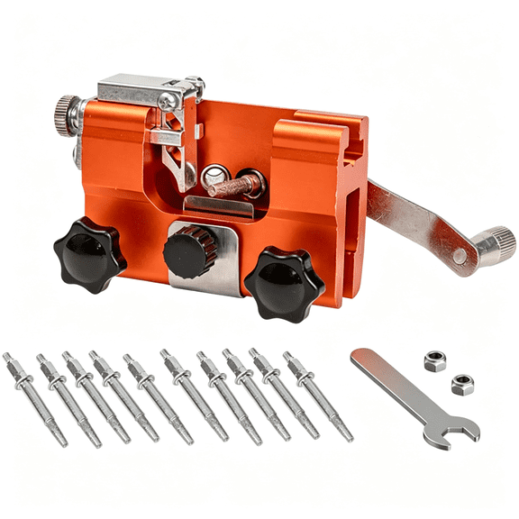 EXLEAF Manual Chainsaw Sharpener with 10 Grinding Stones|Universal Fit 4-22",Lightweight Portable,Gas&Electric Saws,Garden&Woodworking,10 Grinding Stones